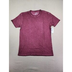 Fission Shirt Mens Large L Red Stretch Cotton Blend Pullover Crew Neck NWT A4